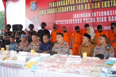 Ditresnarkoba Polda Riau Berhasil Mengamankan BB 168,89 kg Narkotika dan 11.712 Ekstasi