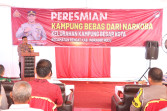 Ini Pesan Kapolres Inhu Saat Meresmikan Kampung Bebas Narkoba