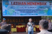 Tingkat Kemampuan, Polres Inhu Gelar Latihan Menembak