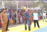 Rayakan HUT Desa Belimbing. Bupati Inhu Buka Turnament Bola Volly