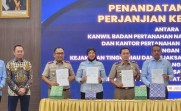 Kakan Pertanahan Inhu Hadiri dan Tandatangani PKS Dengan Kejari