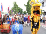 Berjalan Kaki, Bupati Inhu Ajak Walkot Pariaman dan Bupati Padang Pariaman Menuju Lokasi Ini.