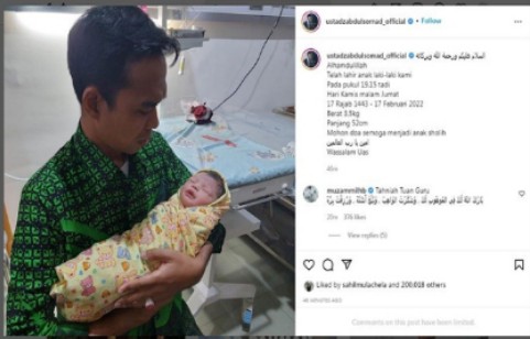 Alhamdulillah, Telah Lahir Anak Lelaki Ust Abdul Somad