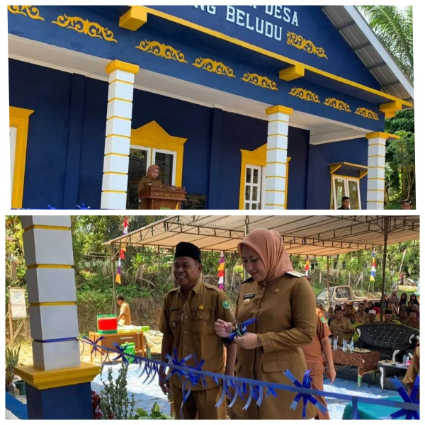 Bupati Inhu Resmikan Kantor Kades Tanjung Beludu
