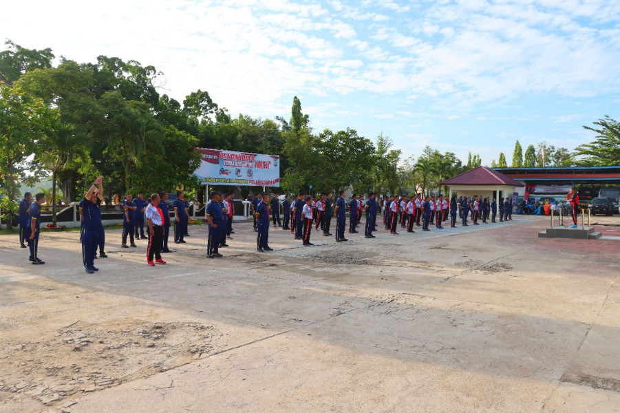 Kompak Polres  Bersama Kodim 0302 Inhu Olah Raga Bersama