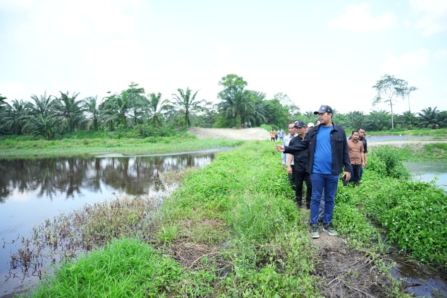 Diduga PKS PT NHR Cemari Sungai Bupati Cek Kolam Limbah