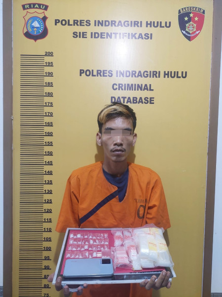 Polres Inhu Ringkus Pengedar Sabu di Kampung Tangguh Anti Narkoba