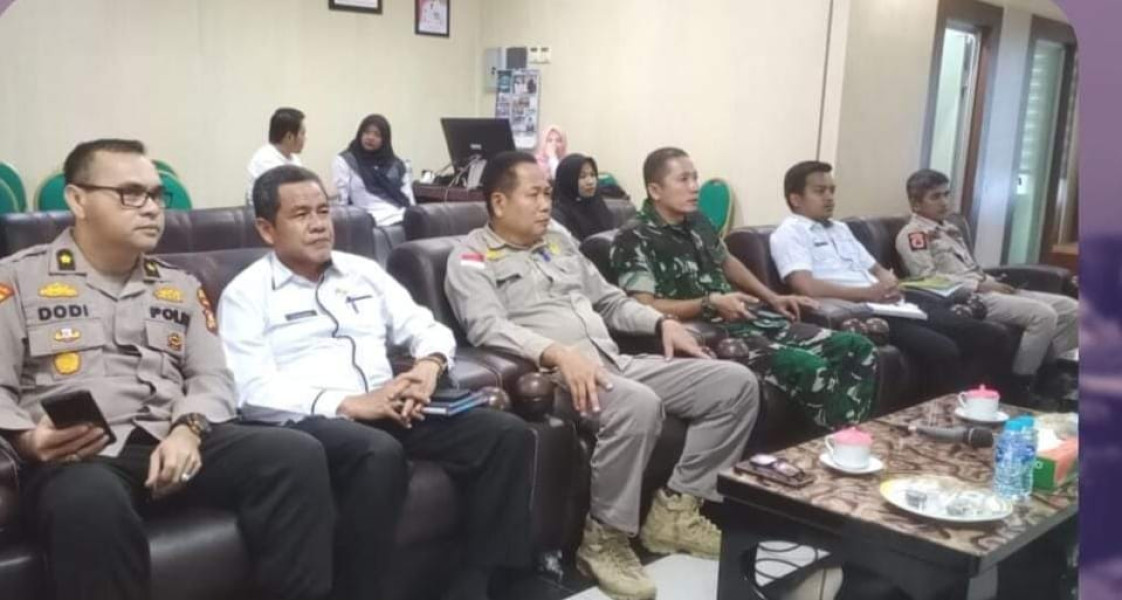 Pemkab Inhu Ikuti Rakor Penanggulangan Karhutla Melalui Zoon Meeting