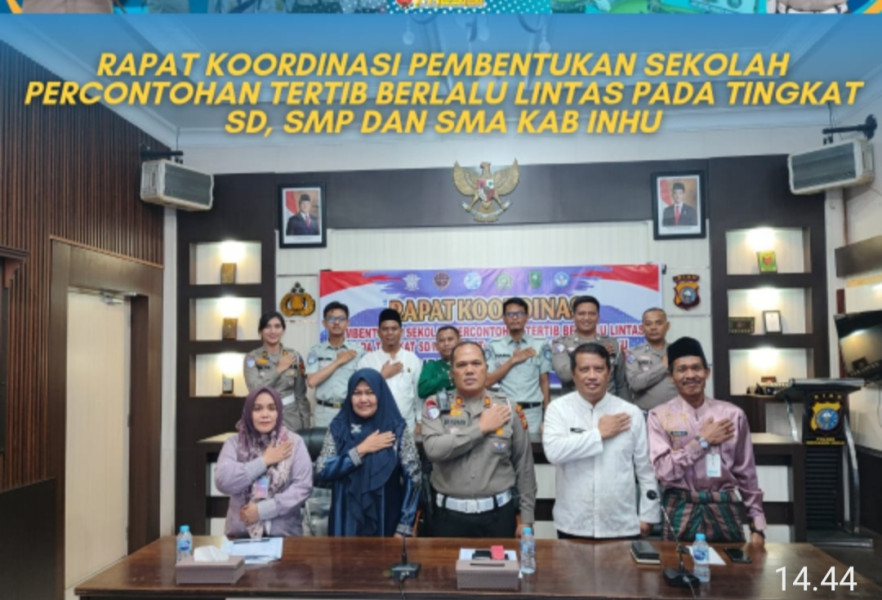 Kasat Lantas Polres Inhu Pimpin Rakor Dalam Rangka Pembentukan Sekolah Percontohan