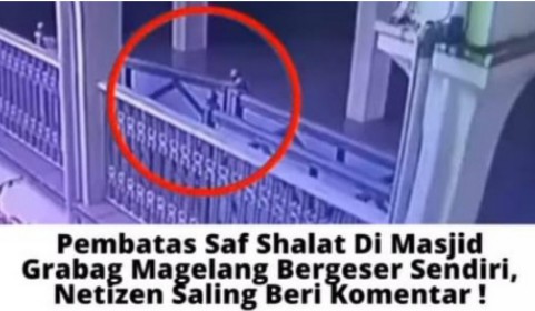 Kata Pengurus Masjid soal Video Viral Pembatas Saf Salat Geser Sendiri