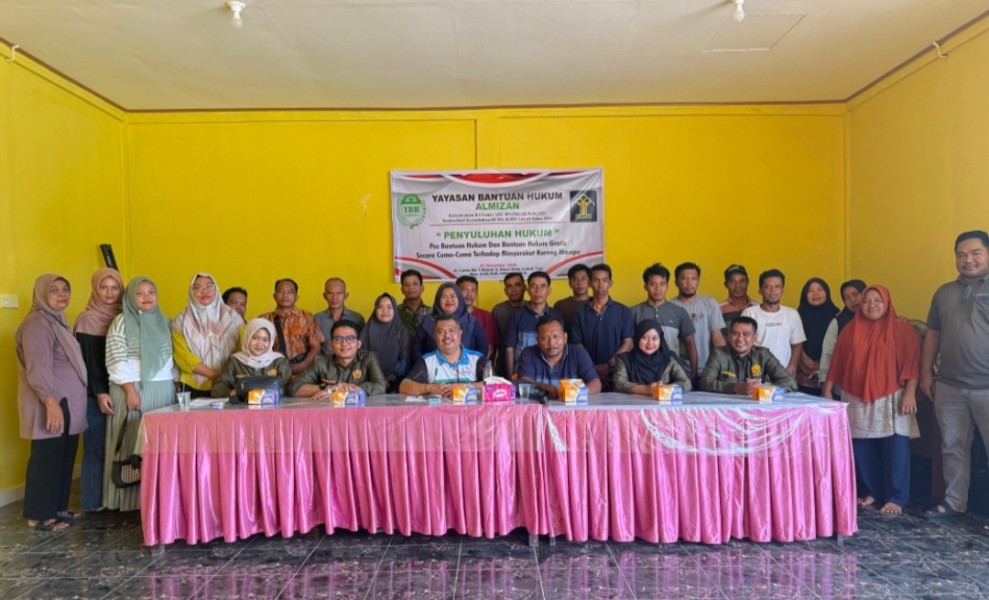Di Desa Seko Lubuk Tigo. LBH Almizan Gelar Penyuluhan Hukum.