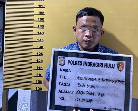 Baru Bebas Kemarin, Pencuri Kotak Infak Masjid di Rengat Ditangkap Polisi