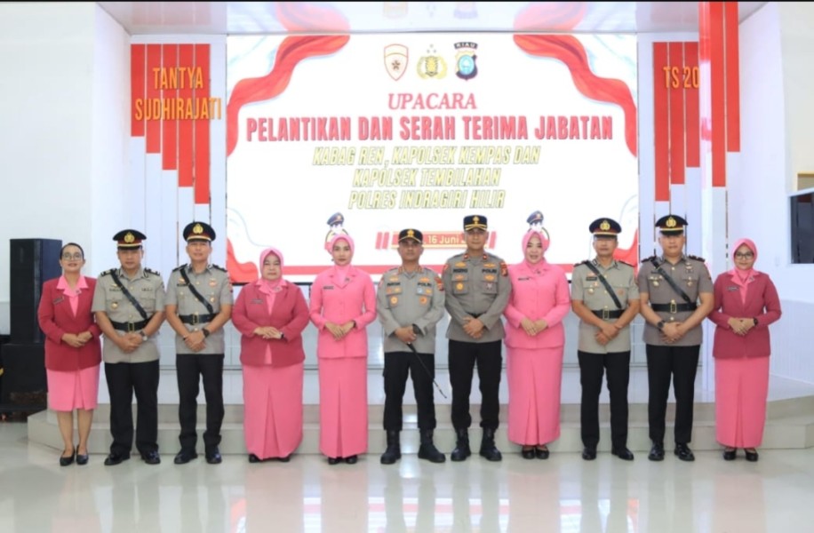 Kapolres Inhil Pimpin Sertijab, Ipda Ripal Indrawata Resmi Jabat Kapolsek Tembilahan .