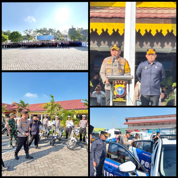 Polres Inhu Gelar Apel Gelar Pasukan Ops Ketupat