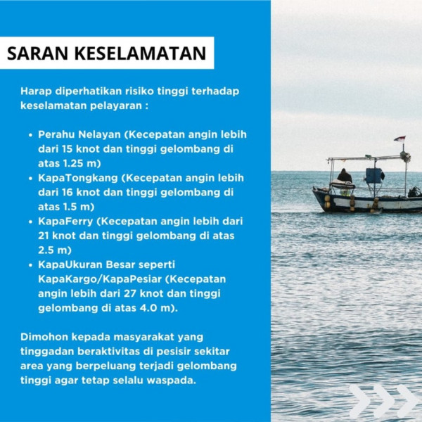 BMKG Keluarkan Peringatan Dini Gelombang Tinggi Selama 24 Jam ke Depan untuk Sejumlah Wilayah Indonesia