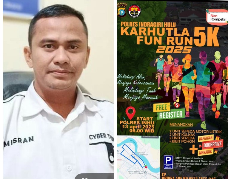 Besok Pagi Polres Inhu Gelar Fun Run Anti Karhuta,