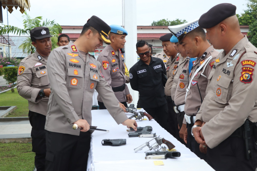 Tingkatan Keamanan dan Disiplin, Pengecekan Senjata Api Polres Inhu