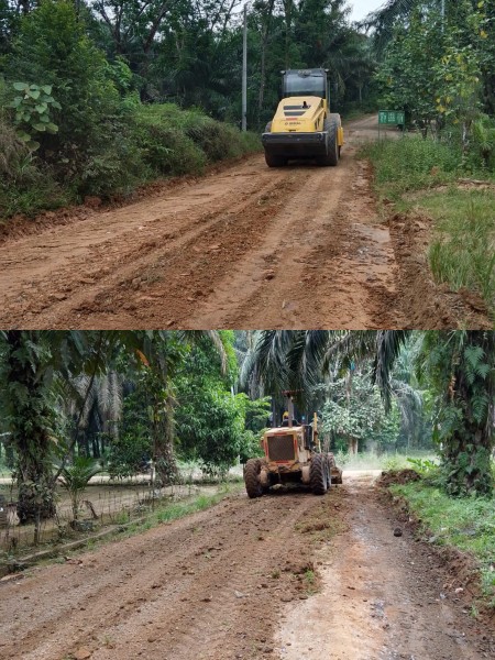 Bentuk Kepedulian PT TPP Lanjutkan Perbaikan Jalan Penghubung Desa