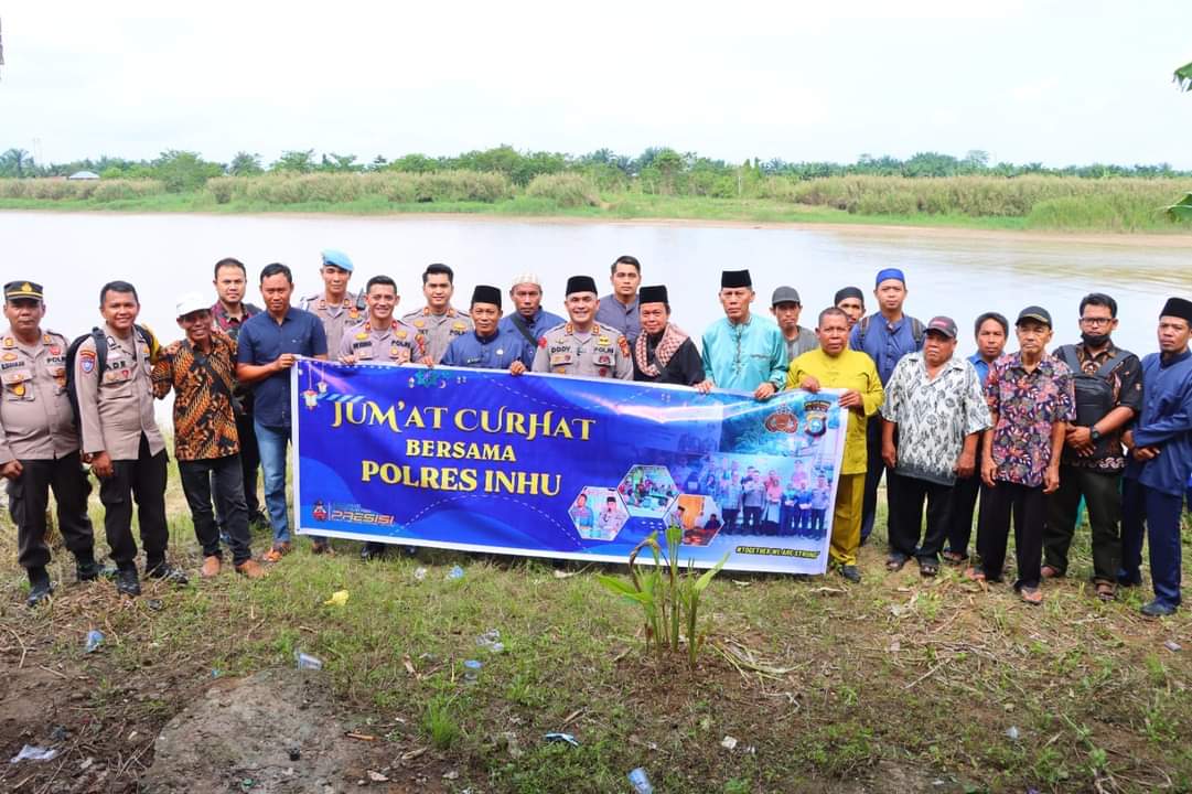 Kapolres Inhu Dengarkan Curhat masyarakat Desa Pulau Gajah