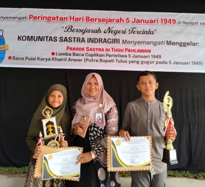 Ini Prestasi Gemilang SDN 019 Kampung Dagang dalam Lomba Puisi Se- Kecamatan Rengat