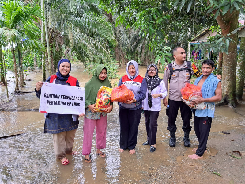 Tanggap Banjir Pertamina EP Lirik Salurkan Bantuan