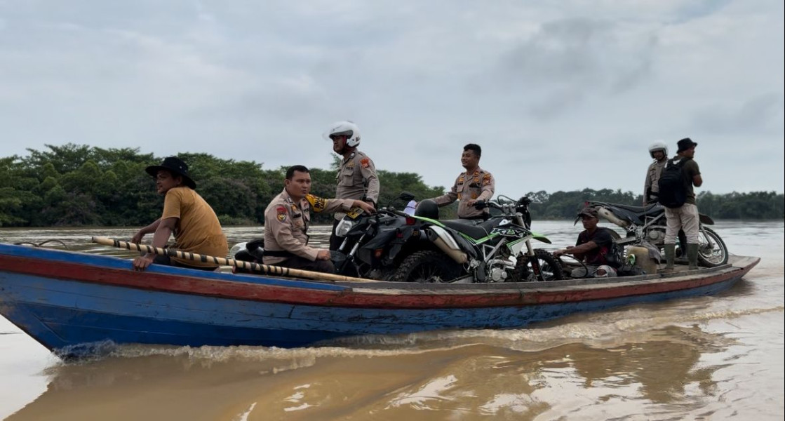 Kapolsek Peranap Edukasi Pemilu Damai di Perbatasan