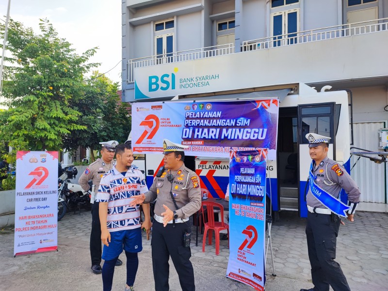 Satlantas Polres Inhu Gelar SIM Keliling