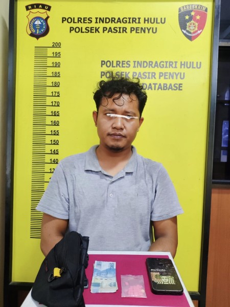 Edarkan Narkotika,  Oknum Mengaku P3K Paruh Waktu Satpol PP Inhu DiTangkap Polisi