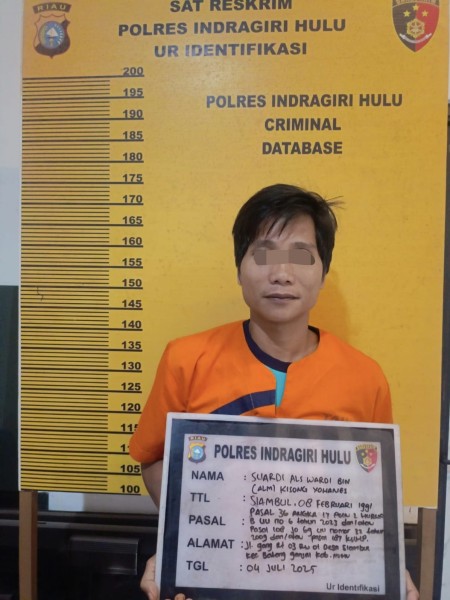 Bakar Lahan untuk Kebun, Polres Inhu Amankan Warga  Batang Gansal