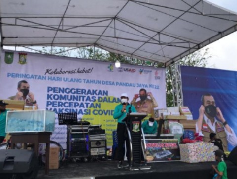 Kadiskes Riau Buka Acara Penggerakan Komunitas Percepatan Vaksinasi COVID-19