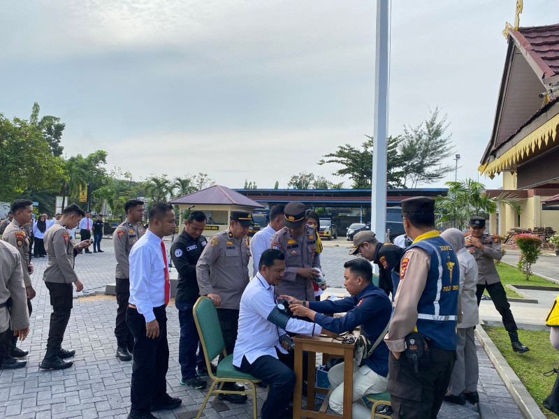 Polres Inhu Terus Pantau Kesehatan Personel