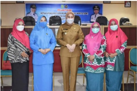 Bupati Lantik Kepengurusan GOW Kabupaten Inhu Periode 2021-2026
