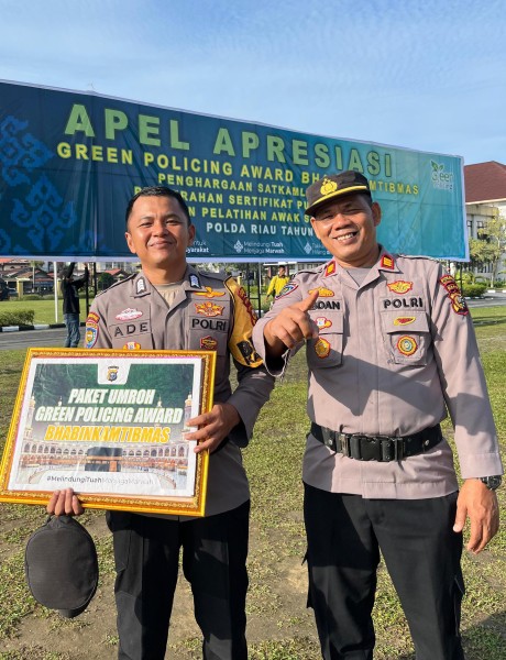 Sukseskan Program Green Policing Kapolda Riau, Polisi Inhu Diganjar Hadiah Umroh